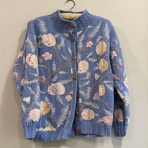 Vintage fruit cottage core cardigan